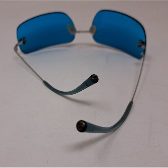 Chanel Women's Sunglasses Vintage 90s Blue Rectangular Italy 4017 62-17-140 - Picture 16 of 16